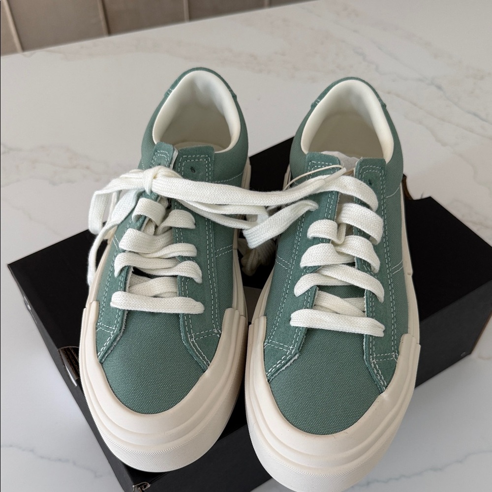 Converse Women's Teal Platform Sneakers - Picture 4 of 4